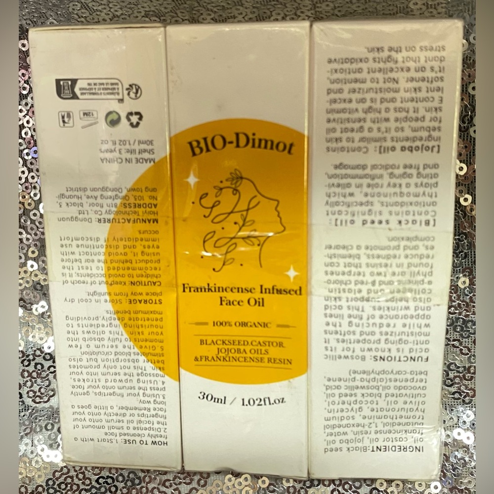 Bio-Dimot Frankincense Infused Face Oil - Factory Sealed